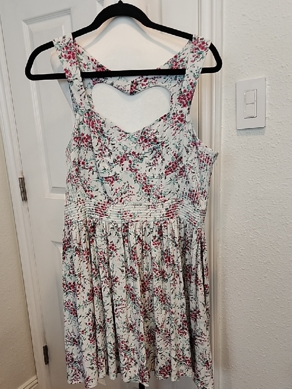 LC Lauren Conrad White Sundress with Pink & Mint Floral Print 14